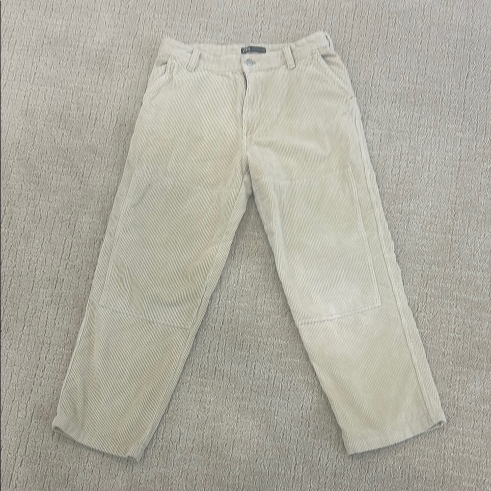 Zara Cream Corduroy Pants